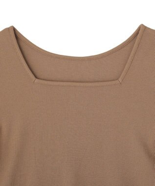 AMERICAN HOLIC スクエアネック5分袖プルオーバー Mocha