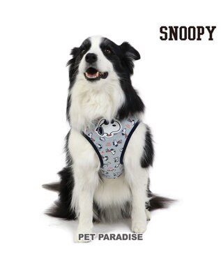 PET PARADISE 犬 ハーネス スヌーピー メッシュ ベスト ハーネス 【Ｌ】 グレー