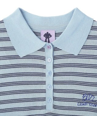 AMERICAN HOLIC 【TOY STORY 5】ボーダー半袖ニットポロ Blue
