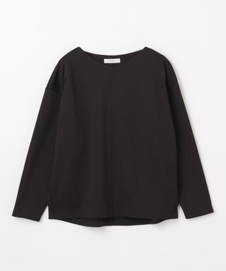 ANY 【洗濯機可】ジョーゼット裏起毛Vネックプルオーバー ブラック