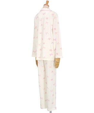 Wing パジャマ 綿100%(本体) 3Lまで対応 大きいサイズ 長袖 長ズボン レディース EP7049 ウイング／ワコール ピンク