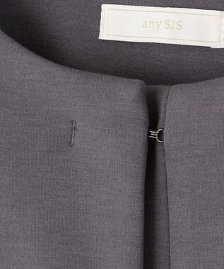 ANY SIS 【洗える】ノーカラーダンボール ブルゾン スレート