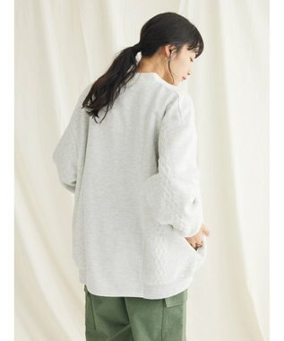 CRAFT STANDARD BOUTIQUE JQカット切り替えカーディガン2 Oatmeal