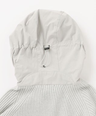 JOSEPH ABBOUD MOUNTAIN 【日本素材・ストレッチ】コットンムリネ アウトドア ニット パーカー アイボリー系