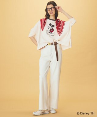 ANY 【ディズニー】ミッキーマウス／リンガードルマンＴシャツ ベージュ