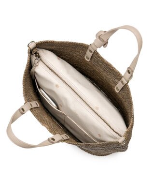 IBIZA ラフィア　2WAYバッグ（草木染め） グレー