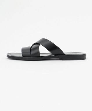 JOSEPH ABBOUD MOUNTAIN 【SPACE】レザーサンダル ブラック系