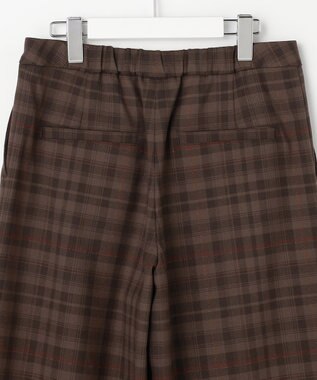 J.PRESS LADIES S milledタータンラメチェック クロップド パンツ ブラウン系