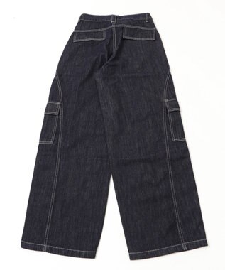 WEGO バンダナ付きリジットワイドデニム デニム濃色