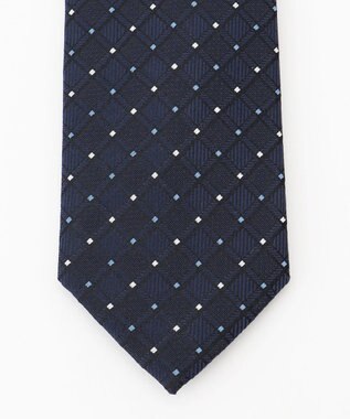 JOSEPH HOMME スクウェアドット　ネクタイ ネイビー系3