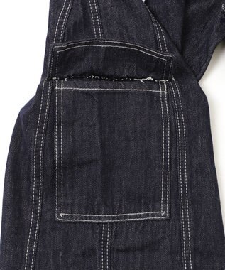 WEGO バンダナ付きリジットワイドデニム デニム濃色