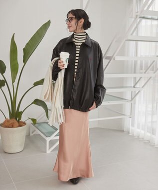 WEGO 【ユニセックス着用ITEM/MLサイズ展開】USPOLOフェイクレザージャケット ブラック