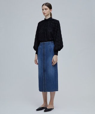 BEIGE， CAMILLE / ジャガードブラウス Black