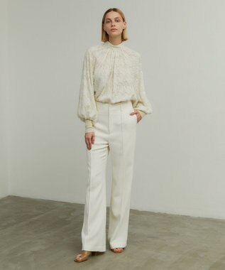 BEIGE， CAMILLE / ジャガードブラウス Ecru