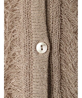 Green Parks フリンジニットベスト Gray Beige