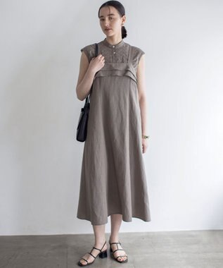 組曲 L エンブロイダリーレースノースリーブ ブラウス モカグレー系9