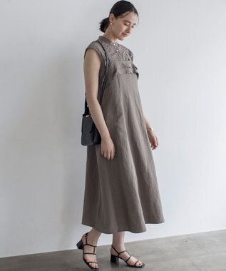 組曲 L エンブロイダリーレースノースリーブ ブラウス モカグレー系9