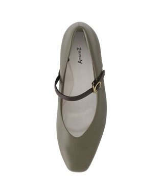 AcureZ 足ゆび広がる×キレイ メリージェーンパンプス「母趾にやさしい美パンプス」 カーキ×ブラウン