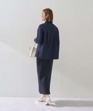 YECCA VECCA ダンボールニットナロースカート Navy