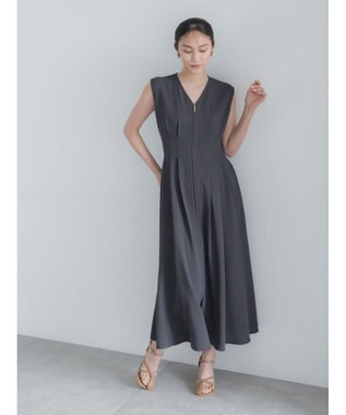 Te chichi ミックスツイルジャンスカワンピース(セットアップ可)《2026 SUMMER LOOK item》 チャコールグレー