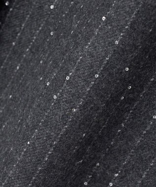 23区 【エステータ】ストライプシークイン スカート グレー系