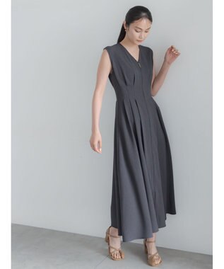 Te chichi ミックスツイルジャンスカワンピース(セットアップ可)《2026 SUMMER LOOK item》 チャコールグレー