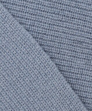 23区 S 【洗える】ラメウール ドルマンスリーブ ニット サックスブルー系