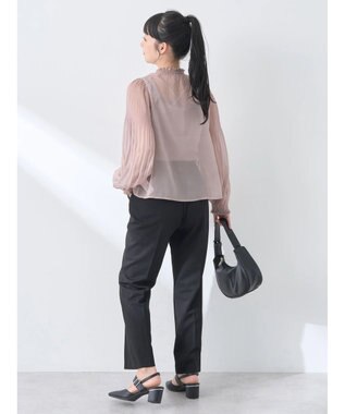 earth music&ecology マジョリカプリーツシアープルオーバー Pink Beige