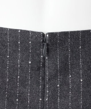 23区 S 【エステータ】ストライプシークイン スカート グレー系