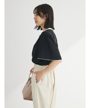 Green Parks ・ＥＬＥＮＣＡＲＥ　ＤＵＥ　バイカラーブラウス Black