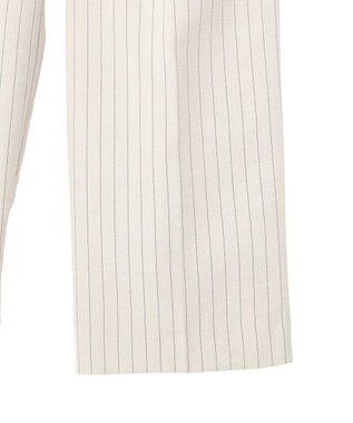 earth music&ecology 【セットアップ対応】リネンライクリラックスパンツ Stripe Ivory