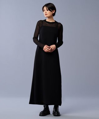 uncrave 【防シワ・洗濯機洗い可】ウォッシャブルダブルクロス キャミワンピース（uncrave STANDARD） ブラック