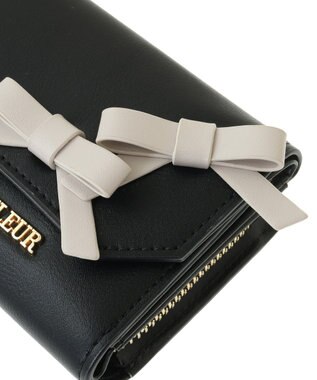 Maison de FLEUR プチリボンウォレット Black