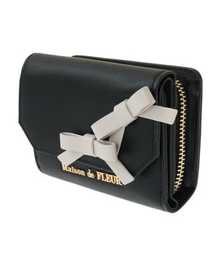 Maison de FLEUR プチリボンウォレット Black