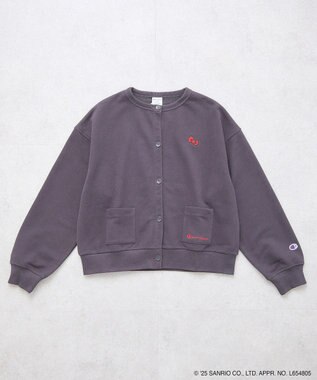 earth music&ecology チャンピオン　ハローキティ×ｅｍａｅ裏毛カーディガン Charcoal Gray