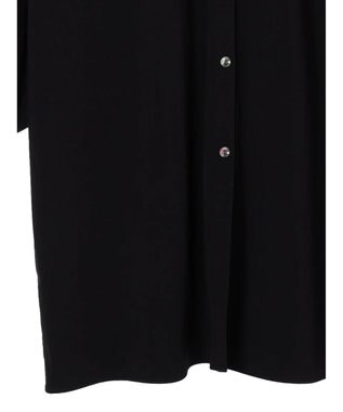 CRAFT STANDARD BOUTIQUE レーヨンデシンフリルチュニック Black