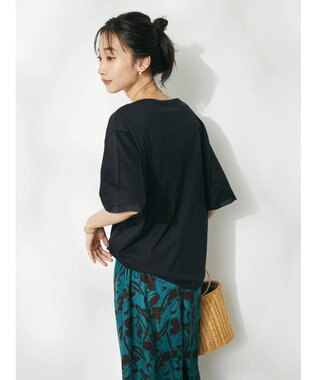 CRAFT STANDARD BOUTIQUE 【ＵＶカット】布帛切り替えプルオーバー Black