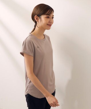 OP／FILA 【Kappa】フィットネスウェア 3点セット Ｔシャツ＋ショートパンツ＋レギンス ベージュ