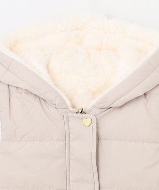 ANY KIDS ボア リバーシブル ベスト ベージュ×エクリュ