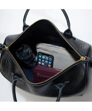 UNBILLION perche 牛革オイル2wayテープショルダー クロコブラック