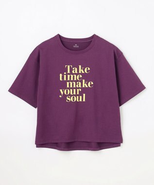 ANY L ANYファンクションロゴTシャツ パープル