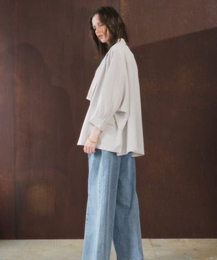 YECCA VECCA 【マシンウォッシャブル】シアージャケット Gray Beige