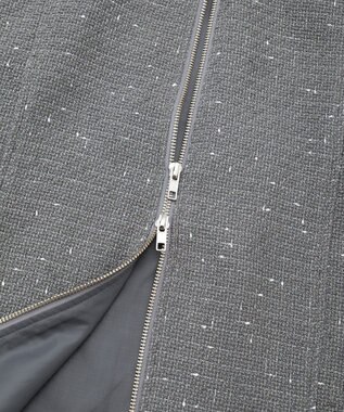 Green Parks フロントＺＩＰツイードキャミワンピース Gray