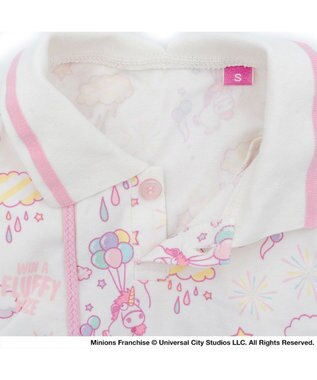 PET PARADISE ミニオン フラッフィ 襟付きトレーナー 小型犬 ホワイト×ピンク