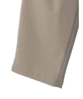 CRAFT STANDARD BOUTIQUE ポリエステルツイルベルテッドパンツ Gray Beige
