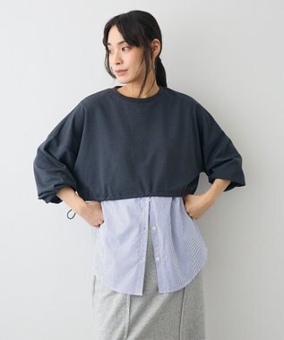 CRAFT STANDARD BOUTIQUE ポンチ＋布帛セットチュニック B