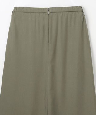 NAVE 【ReNAVE・セットアップ可/洗える/UVケア/接触冷感】フィブリルシャンブレー Aラインスカート カーキ系