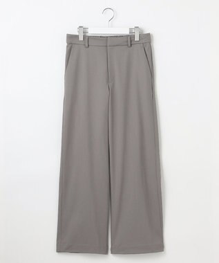 J.PRESS LADIES L 【洗える】リネンライクジャージー ワイド パンツ スレート系