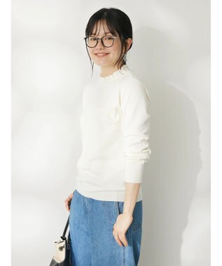 CRAFT STANDARD BOUTIQUE エリシャーリングニットプルオーバー White
