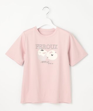 Feroux フルーツモチーフプリント Tシャツ ピンク系